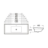Раковина SantiLine 60 SL-2112 (60) Белая фаянс полувстраиваемая