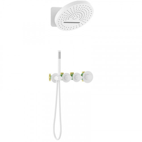 Душевая система Timo Saona SX-2329/16SM с термостатом Белая матовая