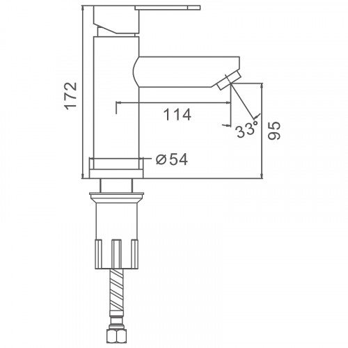 Смеситель для раковины Splenka S223.10.06 Черный матовый