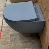 Унитаз биде beWash Bogen 88303680 подвесной Антрацит с сиденьем Микролифт фарфор подвесной