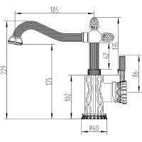Смеситель для раковины ZorG Antic A 125 U-BR Бронза латунь