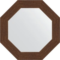 Зеркало Evoform Octagon 53х53 BY 3739 в багетной раме - Мозаика античная медь 70 мм