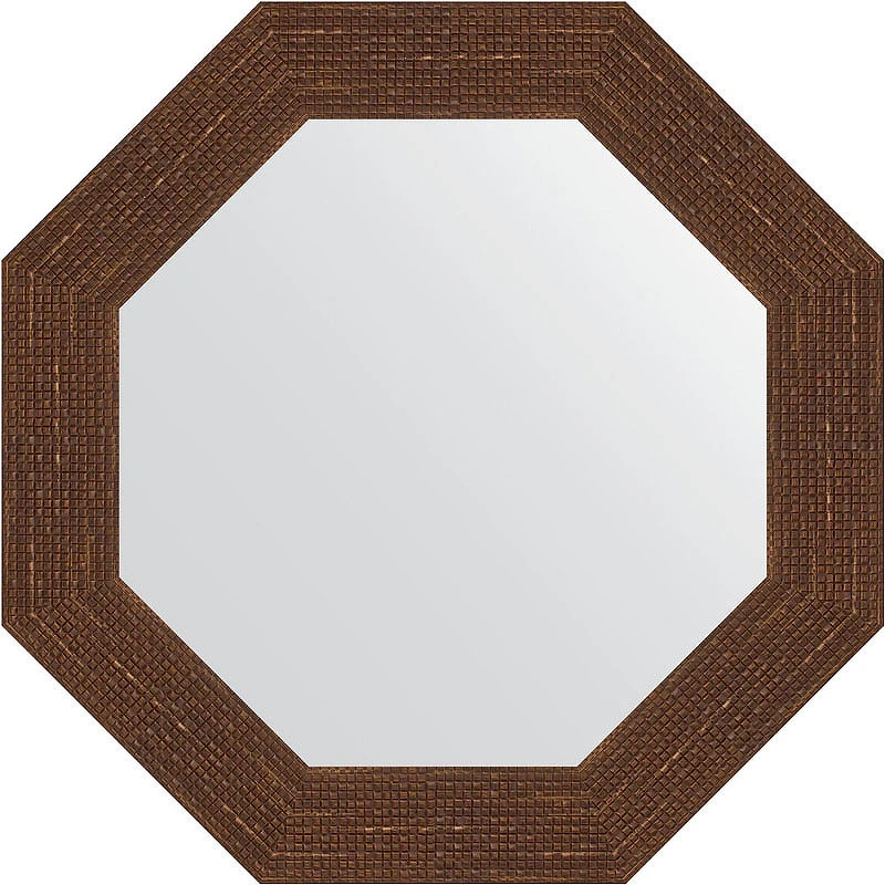 Зеркало Evoform Octagon 53х53 BY 3739 в багетной раме - Мозаика античная медь 70 мм