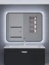 Зеркало Uperwood Modul 80 3049345672 с подсветкой цвет Черный с сенсорным выключателем и подогревом