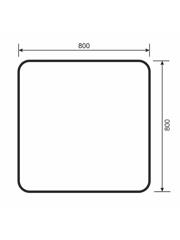 Зеркало Uperwood Modul 80 3049345672 с подсветкой цвет Черный с сенсорным выключателем и подогревом