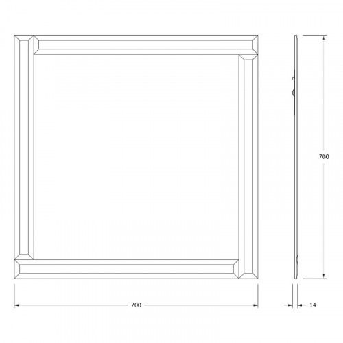 Зеркало Evoform Style 70x70 BY 0821 с зеркальным обрамлением - цвет Бронза