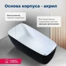 Акриловая ванна Aquanet Family Trend 90778-GW-MB 170x78 292984 цвет Черный матовый Белый
