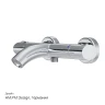 Смеситель для ванны AM.PM Sense F7550064 с термостатом Хром латунь на стену