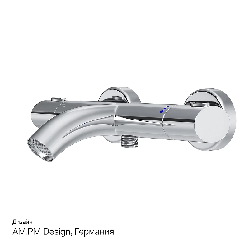 Смеситель для ванны AM.PM Sense F7550064 с термостатом Хром латунь на стену