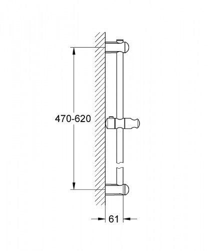 Душевая штанга Grohe Euphoria 27499000 Хром латунь на стену