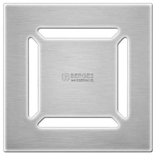Душевой трап Berges Zentrum Norma 150x150 090463 с решеткой Хром матовый