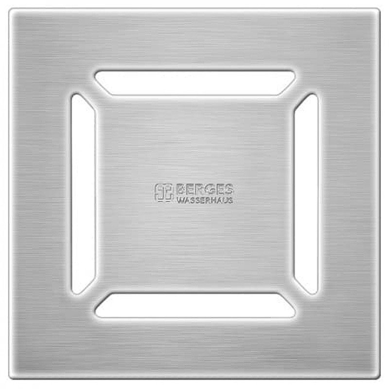 Душевой трап Berges Zentrum Norma 150x150 090463 с решеткой Хром матовый