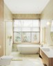 Душевая перегородка Maybah Glass MGD-695-3у 790x1950 в узком профиле Золото стекло прозрачное
