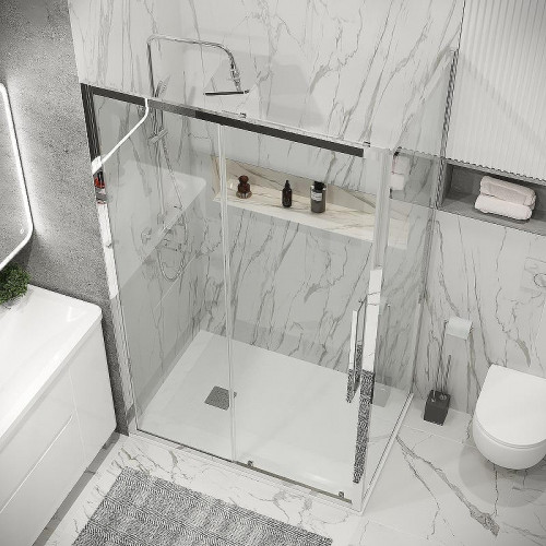 Душевой уголок Grossman Cosmo 100х90 120.K33.02.1090.10.00 профиль Хром стекло прозрачное