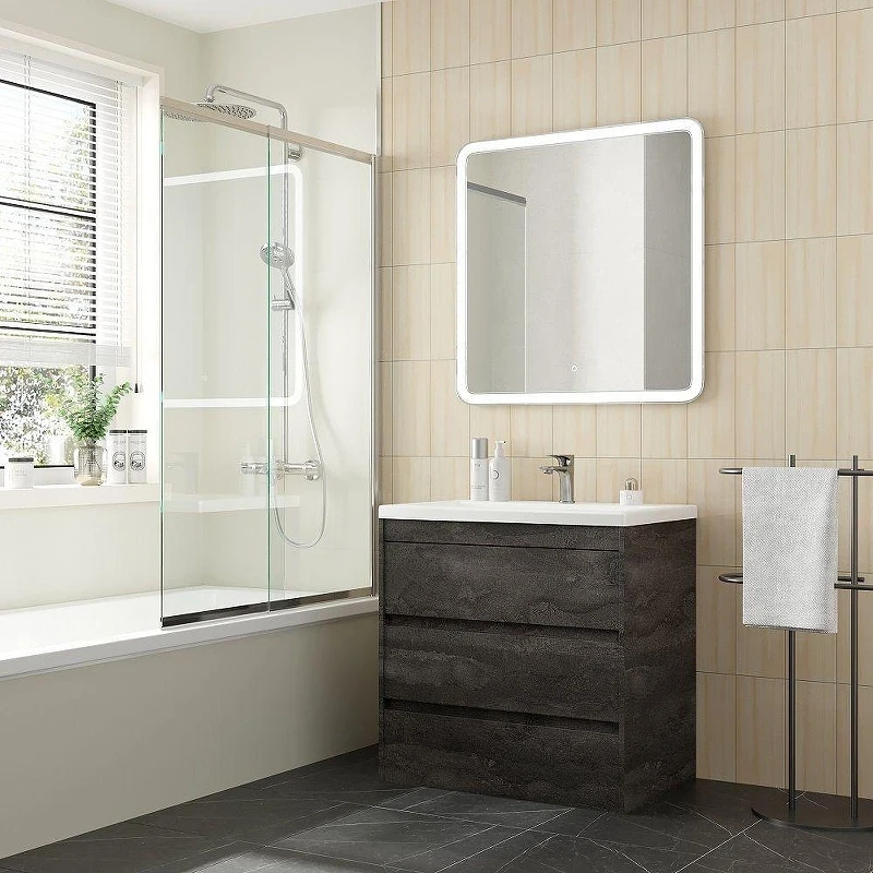 Тумба под раковину Art&Max Family M 75 FAMILY-M-750-3C-PIA-IS цвет Железный камень