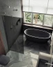 Душевая перегородка Maybah Glass MGD-694-5ш 890x1950 в широком профиле Хром матовый стекло графитовое матовое