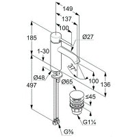 Смеситель для раковины Kludi Bozz 38288N076 Золото брашированное латунь