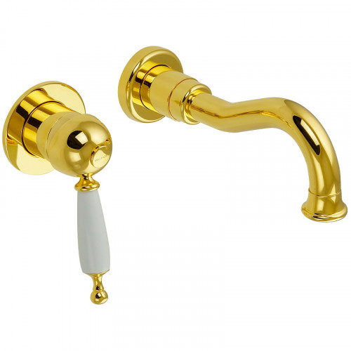 Смеситель для раковины Migliore Oxford 19171 Золото латунь встраиваемый