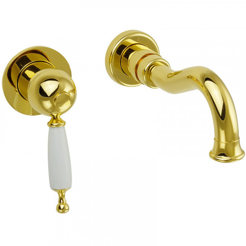 Смеситель для раковины Migliore Oxford 19171 Золото латунь встраиваемый