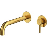 Смеситель для раковины Whitecross Y brushed gold Y1215GLB Брашированное золото латунь встраиваемый