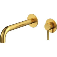 Смеситель для раковины Whitecross Y brushed gold Y1215GLB Брашированное золото латунь встраиваемый