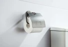Держатель туалетной бумаги Aquatek Бетта AQ4609BGM с крышкой цвет Оружейная сталь