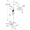 Душевая система Kludi Dive Dual Shower System 6907905-00 с термостатом Хром латунь на стену
