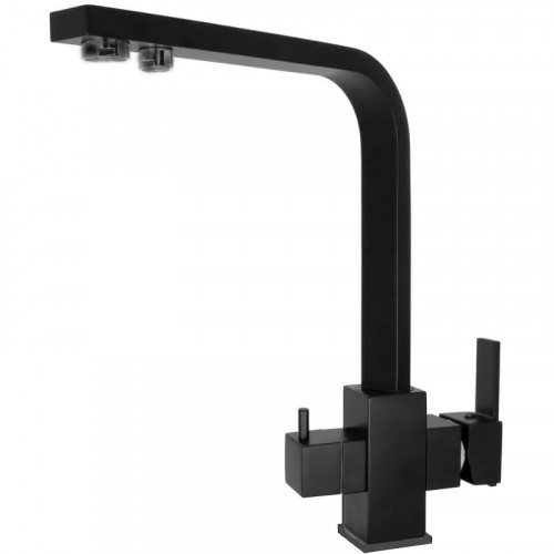 Смеситель для кухни Haiba HB76803-7 Черный матовый нержавеющая сталь