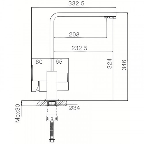 Смеситель для кухни Haiba HB76803-7 Черный матовый нержавеющая сталь