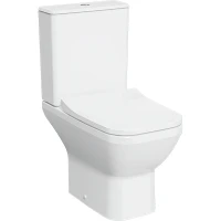 Унитаз компакт Vitra Integra Square Open-Back 9833B003-7205 с бачком и сиденьем Микролифт фарфор напольный