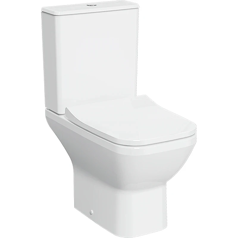 Унитаз компакт Vitra Integra Square Open-Back 9833B003-7205 с бачком и сиденьем Микролифт фарфор напольный