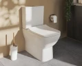 Унитаз компакт Vitra Integra Square Open-Back 9833B003-7205 с бачком и сиденьем Микролифт фарфор напольный