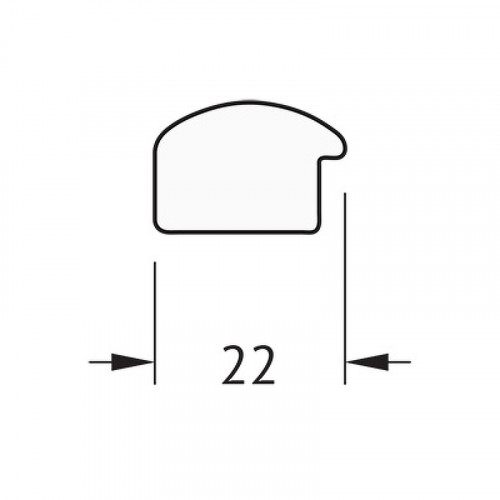 Зеркало Evoform Definite 128х68 BY 0741 в багетной раме - Махагон 22 мм стекло