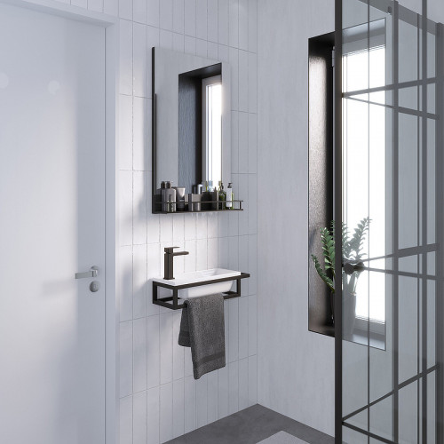 Зеркало Grossman Метрис 50 205001 Черное стекло