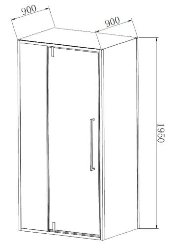 Душевой уголок Vincea Slim-N 100x90 VSR-4SNP9010CL профиль Хром стекло прозрачное