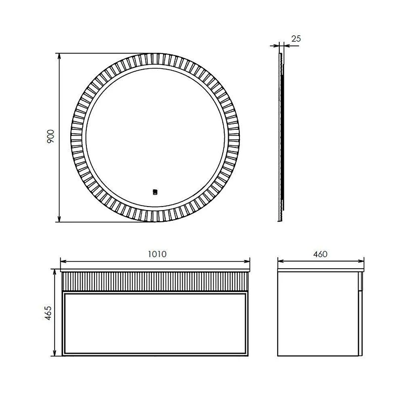Тумба с раковиной Comforty Мадрид 100 00-00017864 подвесная цвет Белый матовый