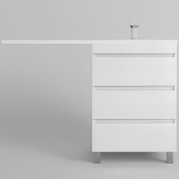 Тумба под раковину Style Line Даллас Леон 120 Люкс Plus СС-00002439 Белая МДФ / ЛДСП