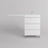Тумба под раковину Style Line Даллас Леон 120 Люкс Plus СС-00002439 Белая МДФ / ЛДСП