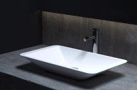 Раковина-чаша Salini Callista 57.5 107 1101207SM Белая матовая искусственный камень (литьевой мрамор) накладная