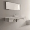 Раковина Kerasan Cento 140 353501*1 Белая фарфор подвесная, накладная