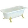Ванна из искусственного камня Migliore Olivia Ang 174х80 27004 ножки Leone Standart Золото