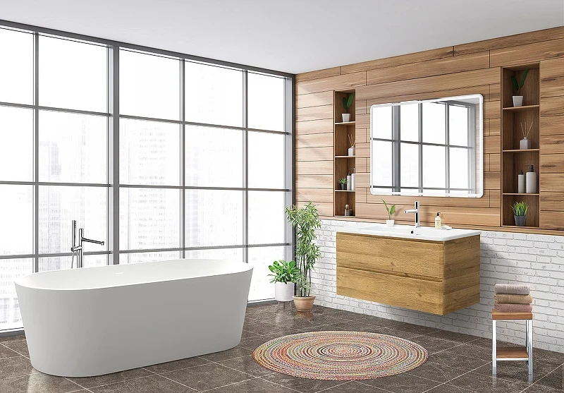 Тумба под раковину BelBagno 105 ALBANO-CER-1050-2C-SO-RR подвесная Rovere Rustico МДФ / ЛДСП