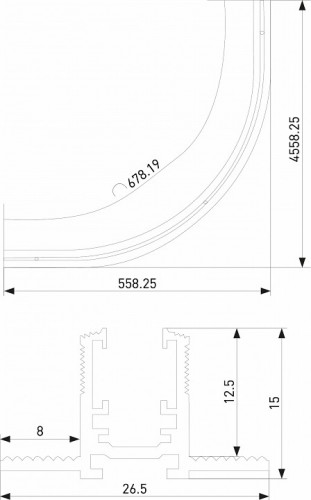 Трек встраиваемый Elektrostandard Mini Magnetic a067999