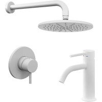 Комплект смесителей Paffoni Light KITLIG011BO071 Белый матовый латунь