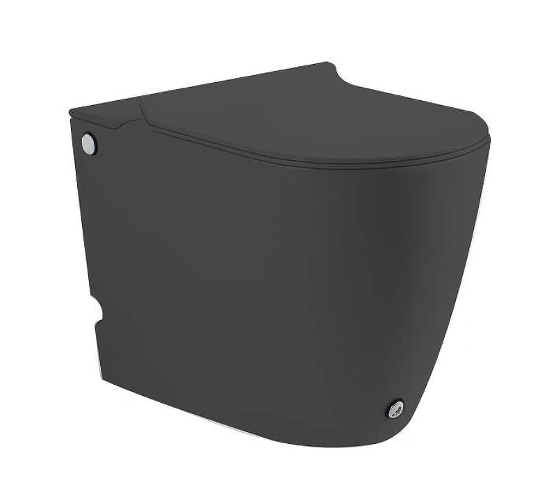 Унитаз SantiLine SL-5030MB приставной цвет Черный матовый с сиденьем Микролифт