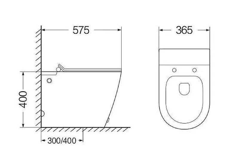 Унитаз SantiLine SL-5030MB приставной цвет Черный матовый с сиденьем Микролифт