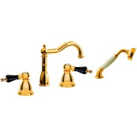 Смеситель на борт ванны Boheme Tradizionale Oro 395-BSW Золото латунь