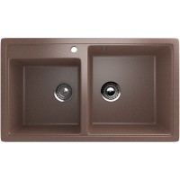 Кухонная мойка Ulgran Classic U-200-307 Терракот искусственный камень (литьевой мрамор) встраиваемый