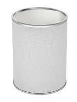 Ведро для мусора Geralis M-FWH-B Flower цвет Белый, кант Хром, 3