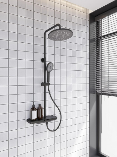 Душевая система Veconi Enna EN-200-B-C4 цвет Черный матовый